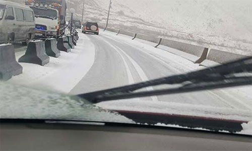 nieve en las carreteras de Líbano Líbano ha amanecido con nieve y cierre de escuelas